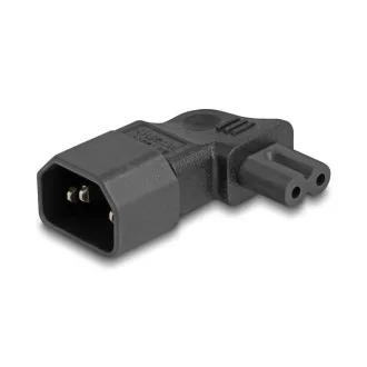 Delock Power Adapter IEC 60320 - C14 auf C7, Stecker / Buchse, 2,5 A, 90°, rechtwinklig