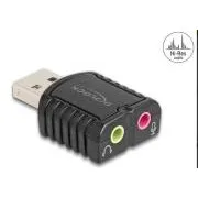 Delock Externe USB 24 bit / 96 kHz Plug & Play Soundkarte für Windows, MAC, Linux, Chrome OS