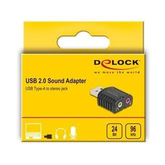 Delock Externe USB 24 bit / 96 kHz Plug & Play Soundkarte für Windows, MAC, Linux, Chrome OS