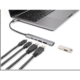 Delock 4-Port USB Typ-C™ Slim Hub mit 1 x USB 10 Gbps Typ-A 2 x USB 2.0 Typ-A 1 x USB 2.0 USB Typ-C™ und PD 9 Delock 4-Port USB Typ-C™ Slim Hub mit 1 x USB 10 Gbps Typ-A 2 x USB 2.0 Typ-A 1 x USB 2.0 USB Typ-C™ und PD 9