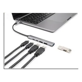 Delock 4-Port USB Typ-C™ Slim Hub mit 1 x USB 10 Gbps Typ-A 2 x USB 2.0 Typ-A 1 x USB 2.0 USB Typ-C™ und PD 9 Delock 4-Port USB Typ-C™ Slim Hub mit 1 x USB 10 Gbps Typ-A 2 x USB 2.0 Typ-A 1 x USB 2.0 USB Typ-C™ und PD 9