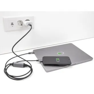 Delock USB-C™ Y-förmiges Kabel, 1 x Stecker auf 2 x PD 3.0-Stecker, 100 W intelligente Stromverteilung, 1,2 m