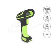 Delock Industrial 1D- und 2D-Barcodescanner für 433 MHz oder Bluetooth mit induktiver Ladestation, Lesung bis zu 6,5 m