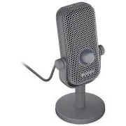 Endorfy Solum Voice S Alt Gray, Mikrofon, Kondensatormikrofon, Nierencharakteristik, RGB-Hintergrundbeleuchtung, USB-C, Stummschaltung per Berührung, 3,5-mm-Klinkenstecker, grau
