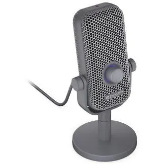 Endorfy Solum Voice S Alt Gray, Mikrofon, Kondensatormikrofon, Nierencharakteristik, RGB-Hintergrundbeleuchtung, USB-C, Stummschaltung per Berührung, 3,5-mm-Klinkenstecker, grau