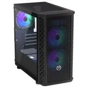 Endorfy Signum M30 ARGB Gehäuse, Mid-Tower, microATX, ohne Netzteil, 2×USB 3.0, 1×USB-C, 3×120-mm-ARGB-Lüfter, Mesh-Einsatz, Seitenwand aus Hartglas