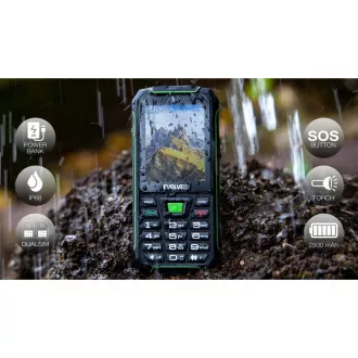 EVOLVEO StrongPhone W4, wasserdichtes robustes Dual-SIM-Telefon, schwarz-grün EVOLVEO StrongPhone W4, wasserdichtes robustes Dual-SIM-Telefon, schwarz-grün
