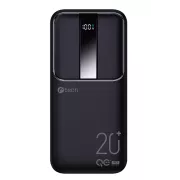 C-TECH Powerbank 20000mAh, Li-Pol, 22,5W, USB-C/USB-A/Micro USB/PD/Schnellladung/Anzeige