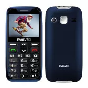 EVOLVEO EasyPhone XR, Telefon für Senioren mit Ladestation, 2,3" 320 x 240/1xSIM/0,3Mpx/microSDHC/1000 mAh/blau
