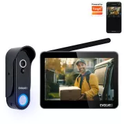 EVOLVEO DoorPhone W7, Schnurloses Videotelefon für Zuhause mit WiFi schwarzer Monitor