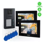 EVOLVEO DoorPhone AP2-2 schnurgebundenes Videotelefon für zwei Wohnungen mit App, schwarz