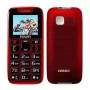 EVOLVEO EasyPhone, Mobiltelefon für Senioren mit Ladestation, rot