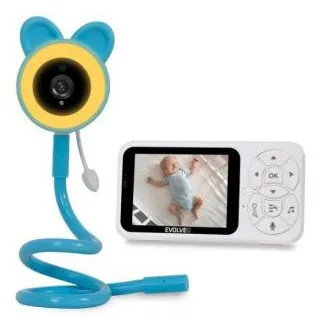EVOLVEO Baby Monitor N35 – Babyphone mit Kamera, VOX, Thermometer, Nachtsicht, RGB-Licht, Blau EVOLVEO Baby Monitor N35 – Babyphone mit Kamera, VOX, Thermometer, Nachtsicht, RGB-Licht, Blau