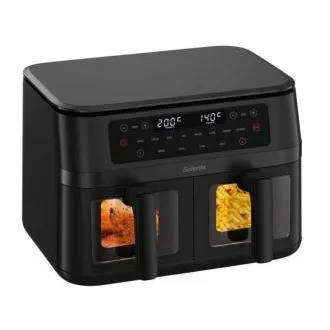 Salente DoubleAir, Dual-Heißluftfritteuse, 11 l, schwarz