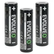 EVOLVEO LiPower 217 Max 5000 – Li-Ionen-Akku 21700 (3,7 V / 5000 mAh), 3 Stück
