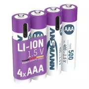 Ansmann Li-Ion Typ AAA, min. 400mAh, mit Ladeelektronik, USB-C