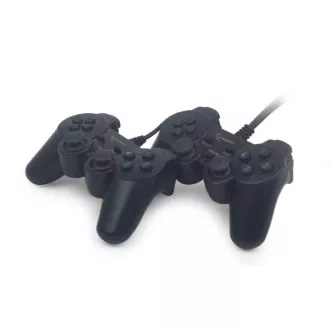 GEMBIRD JPD-UDV2-01 Dualer USB-Gamecontroller für PC mit doppelter Vibration