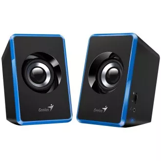 Genius Speakers SP-U125, Tragbare Lautsprecher, 2.0, 3W, USB-Stromversorgung, 3.5mm Klinke, blau-schwarz