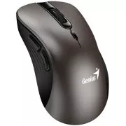 Genius Ergo 8100S Maus, kabellos, ergonomisch, optisch, 1600DPI, 6 Tasten, USB, titanfarben