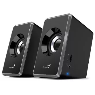 Genius Speakers SP-U125, Tragbare Lautsprecher, 2.0, 3W, USB-Stromversorgung, 3.5mm Klinke, grau-schwarz