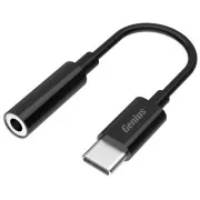 Genius ACC-C100, Reduzierer, USB-C Stecker, 3,5mm Klinkenbuchse, 10cm, schwarz