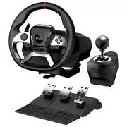 Genius GX Gaming SpeedMaster X5 FF Lenkrad, Pedale, Schalthebel, für PC, PS4, Xbox One, Vibration, schwarz und silber