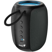 Genius SP-915BT Lautsprecher, kabellos, Bluetooth, 5 W, LED-Hintergrundbeleuchtung, USB-C, bis zu 6 Stunden Akkulaufzeit, Mikrofon, Copilot-Unterstützung, grau-schwarz