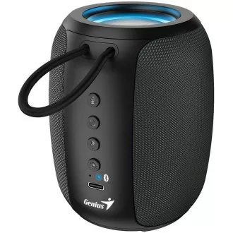 Genius SP-915BT Lautsprecher, kabellos, Bluetooth, 5 W, LED-Hintergrundbeleuchtung, USB-C, bis zu 6 Stunden Akkulaufzeit, Mikrofon, Copilot-Unterstützung, grau-schwarz Genius SP-915BT Lautsprecher, kabellos, Bluetooth, 5 W, LED-Hintergrundbeleuchtung, USB-C, bis zu 6 Stunden Akkulaufzeit, Mikrofon, Copilot-Unterstützung, grau-schwarz