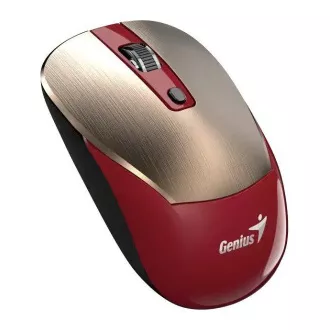 Genius NX-7125 Maus, kabellos, optisch, 1200DPI, 4 Tasten, Copilot, 2.4GHz, USB-A, 1× AA Batterie, rot-gold