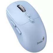 Genius NX-8080S BT Maus, kabellos, optisch, 1600DPI, 7 Tasten, geräuschlos, Copilot, 2.4GHz, Bluetooth 5.3, blau