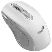Genius NX-8025S Maus, kabellos, optisch, 1200 DPI, 4 Tasten, leise, Copilot, 2,4 GHz, weiß-grau