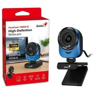 Genius FaceCam 1000X Q, Webcam, HD 720p, Mikrofon, USB 2.0, blau