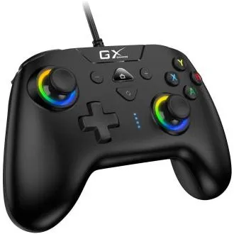 Genius GX Gaming GX-23UV, Gamepad, kabelgebunden, Dual-Vibration, für PC, Switch, Switch Lite, PS4, PS3, Android, USB, schwarz Genius GX Gaming GX-23UV, Gamepad, kabelgebunden, Dual-Vibration, für PC, Switch, Switch Lite, PS4, PS3, Android, USB, schwarz