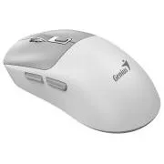 Genius NX-8260S BT, Maus, kabellos, optisch, 2400 DPI, 6 Tasten, leise, wiederaufladbar, Copilot, Bluetooth   2,4 GHz, weiß-grau