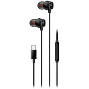 Genius HS-M368, Headset, kabelgebunden, In-Ear, Mikrofon, Lautstärkeregelung, USB-C, schwarz