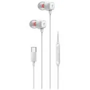 Genius HS-M368, Headset, kabelgebunden, In-Ear, Mikrofon, Lautstärkeregelung, USB-C, weiß