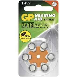 GP ZA13 – Hörgerätebatterien, 6 Stück