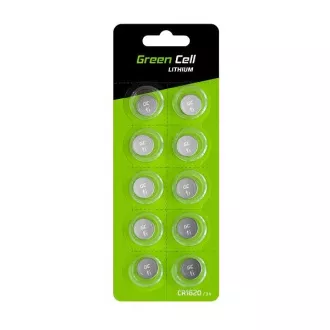 Grüner Zellblister 10x Lithium Batterie CR1620 3V 70mAh Knopfzelle Grüner Zellblister 10x Lithium Batterie CR1620 3V 70mAh Knopfzelle