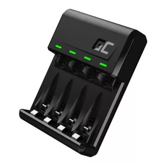 Green Cell VitalCharger für AA AAA R6 R03 Ni-MH-Akkus mit Micro USB und USB-C Anschluss