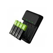 Green Cell VitalCharger Ladegerät-Set und 4x wiederaufladbare AA 2000mAh Ni-MH-Akkus