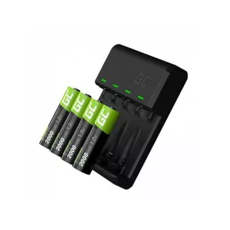 Green Cell VitalCharger Ladegerät-Set und 4x wiederaufladbare AA 2000mAh Ni-MH-Akkus Green Cell VitalCharger Ladegerät-Set und 4x wiederaufladbare AA 2000mAh Ni-MH-Akkus