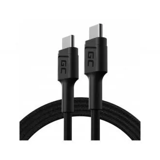 Green Cell Cable GC PowerStream USB-C – USB-C, 120 cm, mit Power Delivery (60 W), 480 Mbit/s, Ultra Charge, QC 3.0 Green Cell Cable GC PowerStream USB-C – USB-C, 120 cm, mit Power Delivery (60 W), 480 Mbit/s, Ultra Charge, QC 3.0