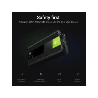 Green Cell Power Inverter 12V bis 230V 1500W/3000W Reine Sinuswelle
