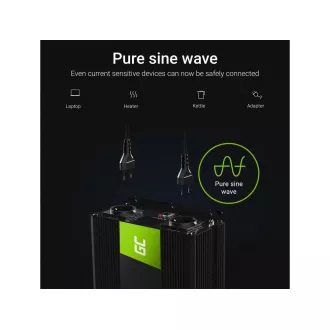 Green Cell Power Inverter 12V bis 230V 1500W/3000W Reine Sinuswelle