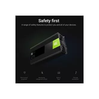 Green Cell Power Inverter 12V bis 230V 1500W/3000W Reine Sinuswelle