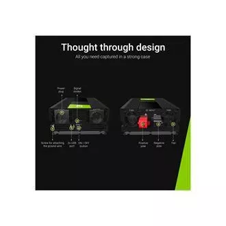 Green Cell Power Inverter 12V bis 230V 1500W/3000W Reine Sinuswelle