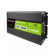 Green Cell PowerInverter LCD 24 V 3000W/60000W Fahrzeug-Wechselrichter mit Display - reine Sinuswelle