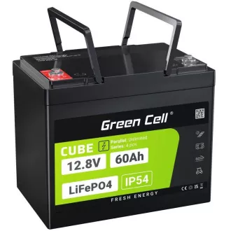 Green Cell Battery CUBE LiFePO4 60Ah 12,8V 768Wh Lithium-Eisenphosphat für Elektromotoren, Wohnwagen, Aufzüge Green Cell Battery CUBE LiFePO4 60Ah 12,8V 768Wh Lithium-Eisenphosphat für Elektromotoren, Wohnwagen, Aufzüge