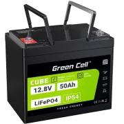 Green Cell CUBE LiFePO4 50Ah 12.8V 640Wh Lithium-Eisen-Phosphat-Batterie für Wohnmobile, Golfwagen, Windkraftanlagen