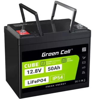 Green Cell CUBE LiFePO4 50Ah 12.8V 640Wh Lithium-Eisen-Phosphat-Batterie für Wohnmobile, Golfwagen, Windkraftanlagen Green Cell CUBE LiFePO4 50Ah 12.8V 640Wh Lithium-Eisen-Phosphat-Batterie für Wohnmobile, Golfwagen, Windkraftanlagen